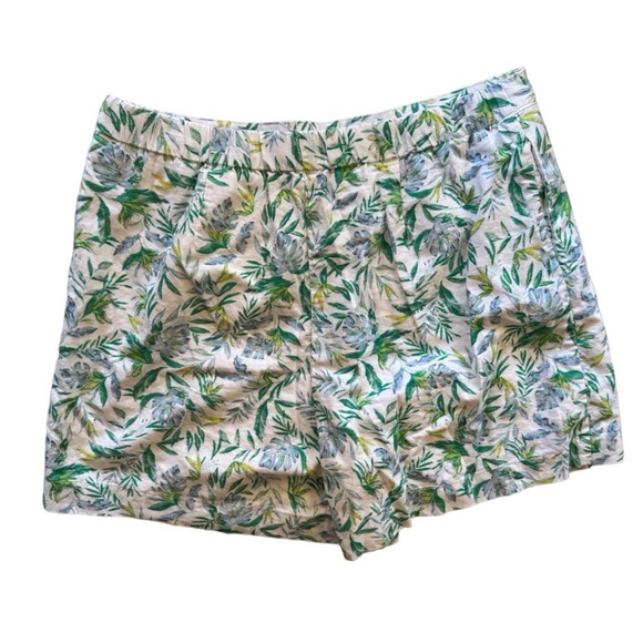 Uniqlo women’s off white floral print Linen Blend Skort size XL - Picture 3 of 7